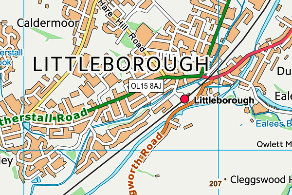 OL15 8AJ map - OS VectorMap District (Ordnance Survey)