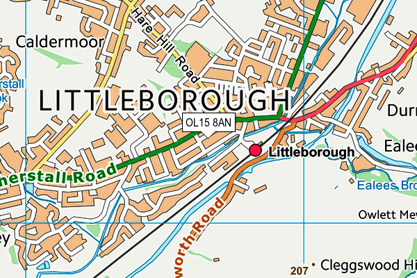 OL15 8AN map - OS VectorMap District (Ordnance Survey)