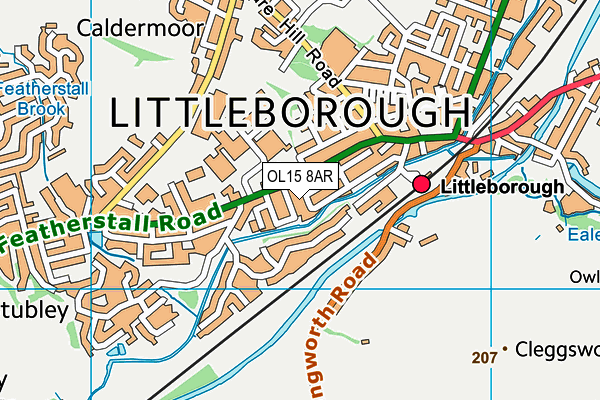 OL15 8AR map - OS VectorMap District (Ordnance Survey)