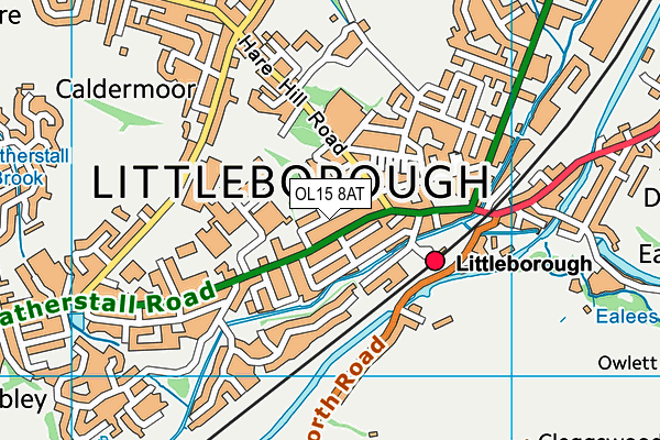 OL15 8AT map - OS VectorMap District (Ordnance Survey)