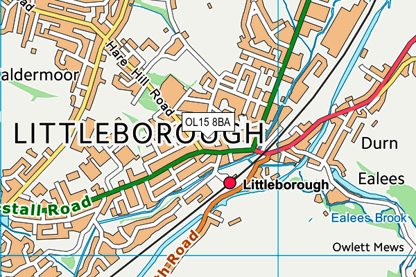 OL15 8BA map - OS VectorMap District (Ordnance Survey)