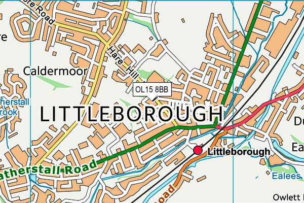 OL15 8BB map - OS VectorMap District (Ordnance Survey)