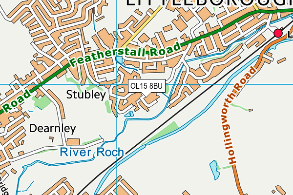 OL15 8BU map - OS VectorMap District (Ordnance Survey)