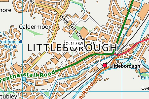 OL15 8BW map - OS VectorMap District (Ordnance Survey)