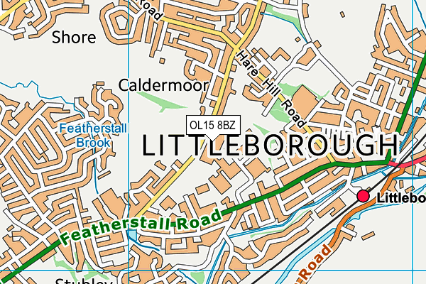 OL15 8BZ map - OS VectorMap District (Ordnance Survey)