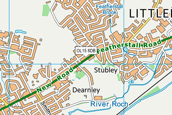 OL15 8DB map - OS VectorMap District (Ordnance Survey)