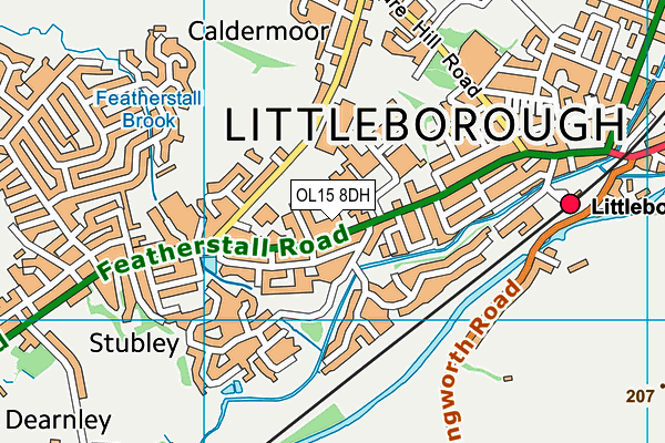 OL15 8DH map - OS VectorMap District (Ordnance Survey)