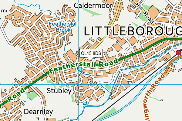 OL15 8DS map - OS VectorMap District (Ordnance Survey)