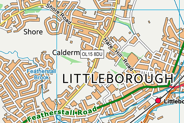 St Mary's Roman Catholic Primary School, Littleborough map (OL15 8DU) - OS VectorMap District (Ordnance Survey)