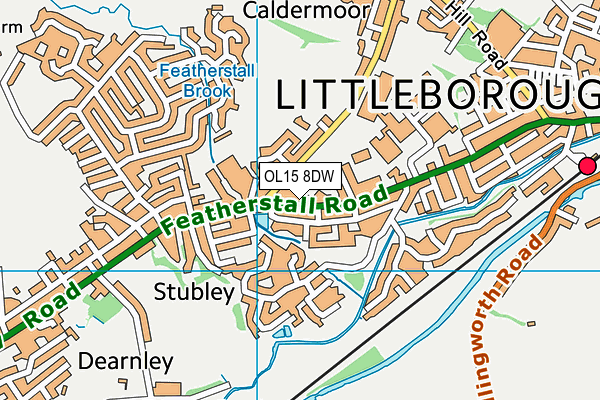 OL15 8DW map - OS VectorMap District (Ordnance Survey)