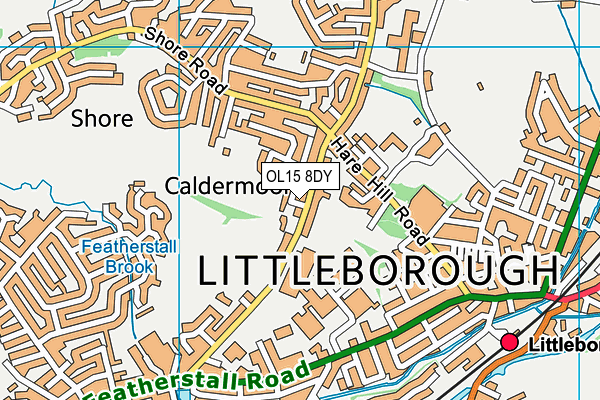 OL15 8DY map - OS VectorMap District (Ordnance Survey)