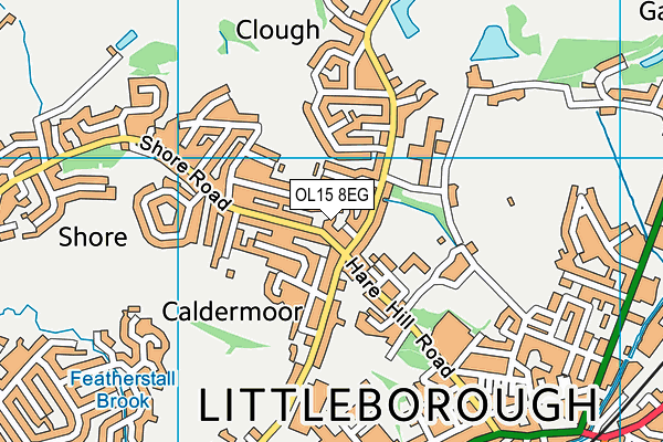 OL15 8EG map - OS VectorMap District (Ordnance Survey)