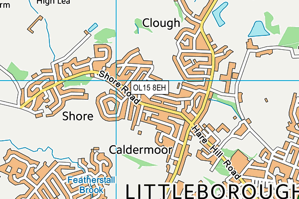 OL15 8EH map - OS VectorMap District (Ordnance Survey)