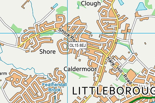 OL15 8EJ map - OS VectorMap District (Ordnance Survey)