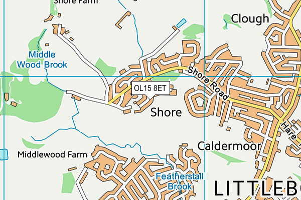 OL15 8ET map - OS VectorMap District (Ordnance Survey)