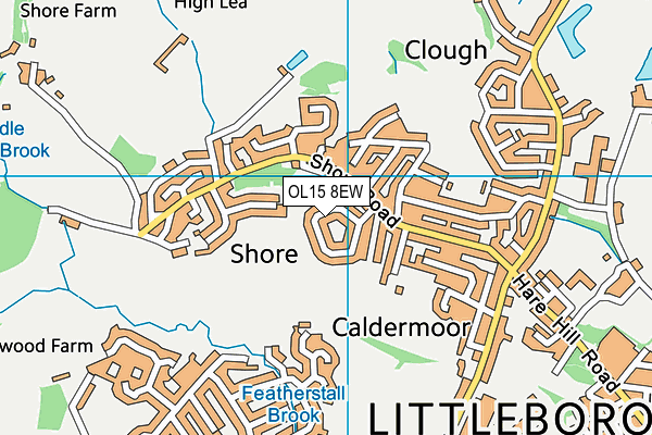 OL15 8EW map - OS VectorMap District (Ordnance Survey)