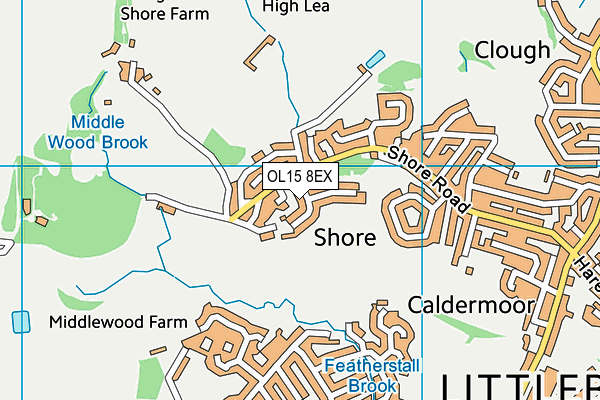 OL15 8EX map - OS VectorMap District (Ordnance Survey)