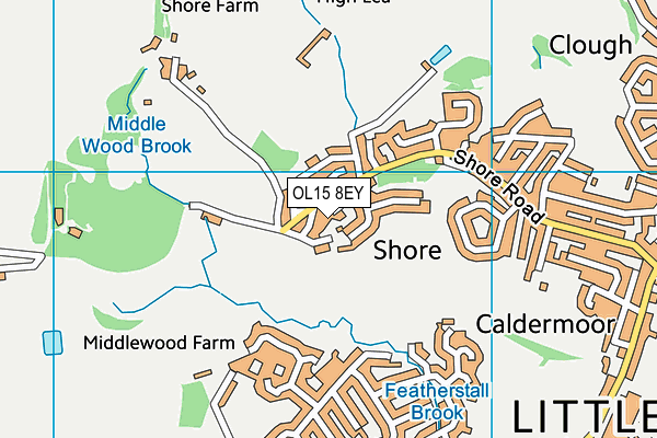 OL15 8EY map - OS VectorMap District (Ordnance Survey)