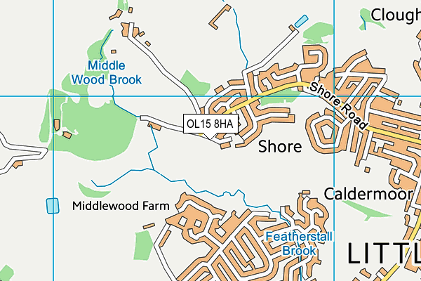 OL15 8HA map - OS VectorMap District (Ordnance Survey)