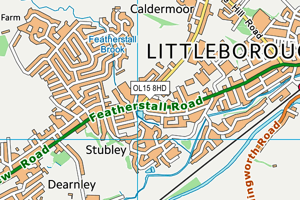 OL15 8HD map - OS VectorMap District (Ordnance Survey)