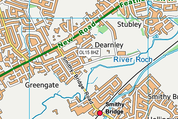 OL15 8HZ map - OS VectorMap District (Ordnance Survey)