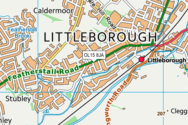 OL15 8JA map - OS VectorMap District (Ordnance Survey)