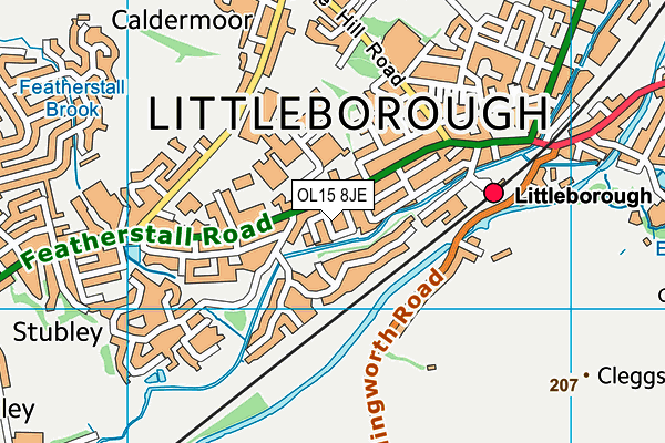 OL15 8JE map - OS VectorMap District (Ordnance Survey)