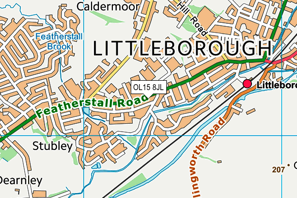 OL15 8JL map - OS VectorMap District (Ordnance Survey)