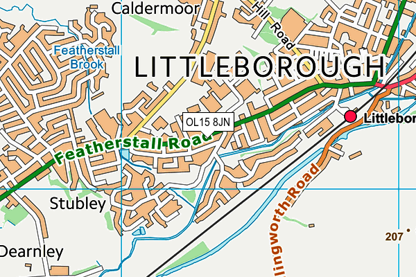 OL15 8JN map - OS VectorMap District (Ordnance Survey)