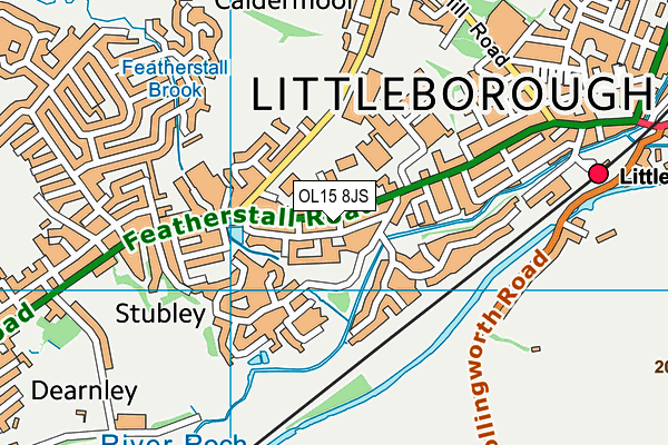 OL15 8JS map - OS VectorMap District (Ordnance Survey)