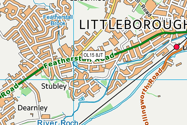 OL15 8JT map - OS VectorMap District (Ordnance Survey)