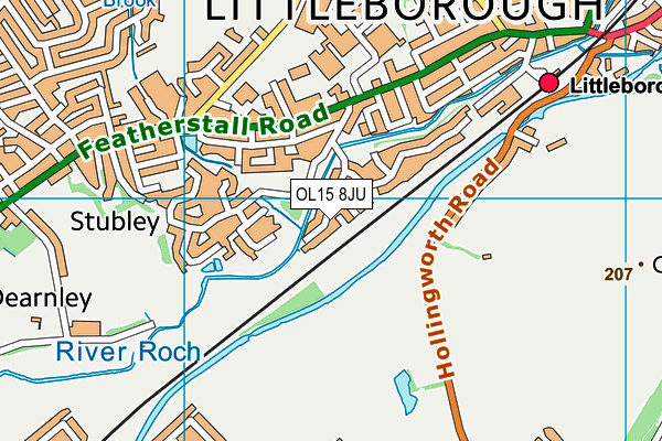 OL15 8JU map - OS VectorMap District (Ordnance Survey)