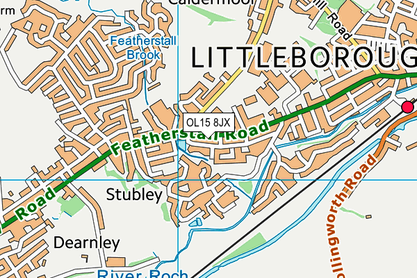 OL15 8JX map - OS VectorMap District (Ordnance Survey)