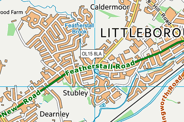 OL15 8LA map - OS VectorMap District (Ordnance Survey)