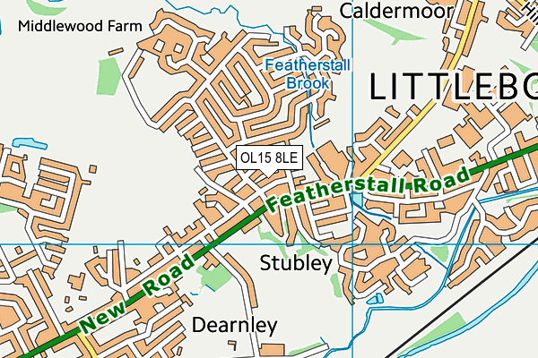 OL15 8LE map - OS VectorMap District (Ordnance Survey)