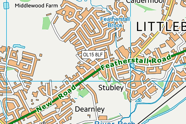OL15 8LF map - OS VectorMap District (Ordnance Survey)