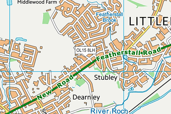 OL15 8LH map - OS VectorMap District (Ordnance Survey)