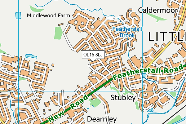 OL15 8LJ map - OS VectorMap District (Ordnance Survey)