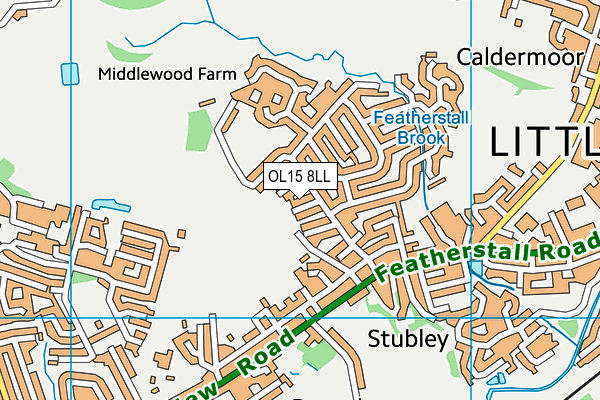 OL15 8LL map - OS VectorMap District (Ordnance Survey)