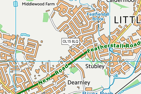 OL15 8LQ map - OS VectorMap District (Ordnance Survey)