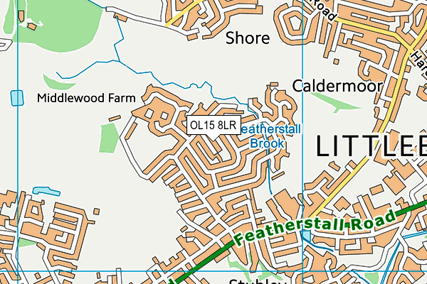 OL15 8LR map - OS VectorMap District (Ordnance Survey)