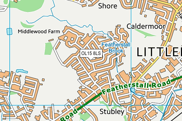 OL15 8LS map - OS VectorMap District (Ordnance Survey)