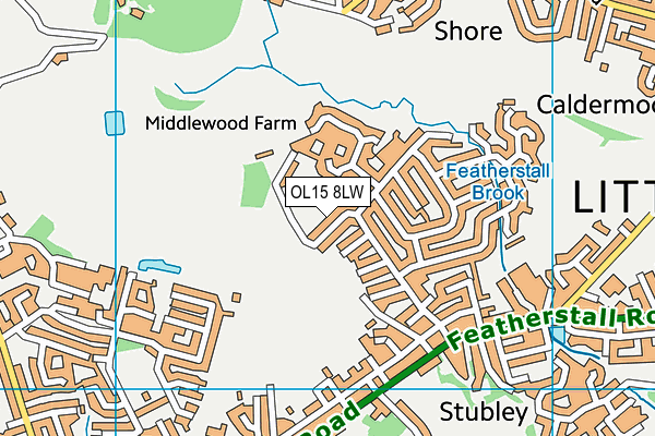 OL15 8LW map - OS VectorMap District (Ordnance Survey)
