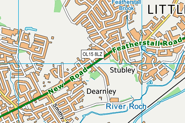 OL15 8LZ map - OS VectorMap District (Ordnance Survey)