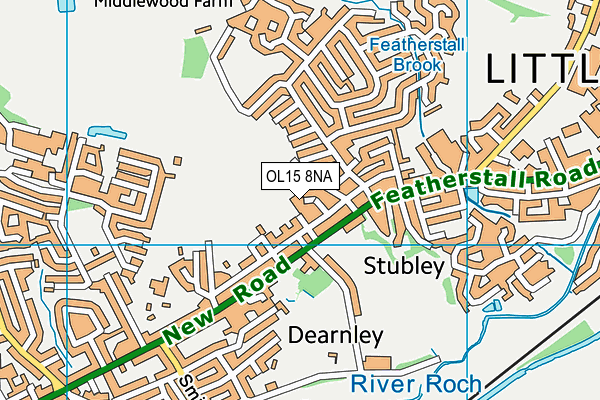 OL15 8NA map - OS VectorMap District (Ordnance Survey)