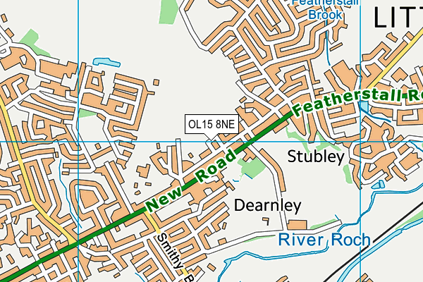 OL15 8NE map - OS VectorMap District (Ordnance Survey)