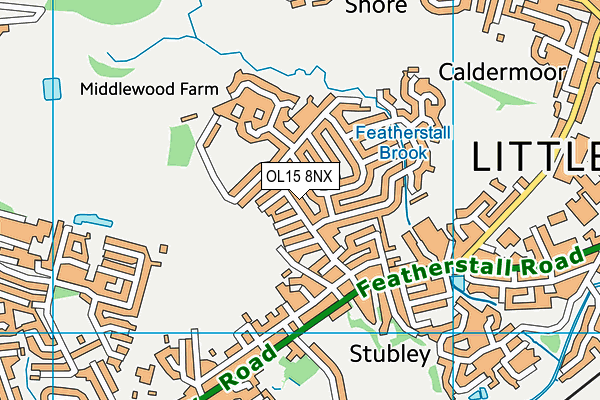 OL15 8NX map - OS VectorMap District (Ordnance Survey)