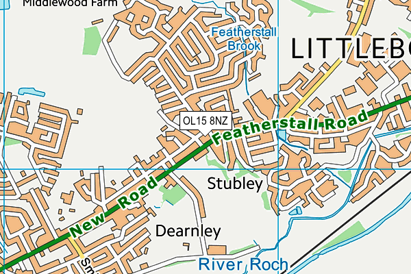 OL15 8NZ map - OS VectorMap District (Ordnance Survey)