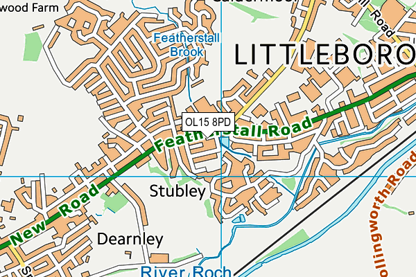 OL15 8PD map - OS VectorMap District (Ordnance Survey)