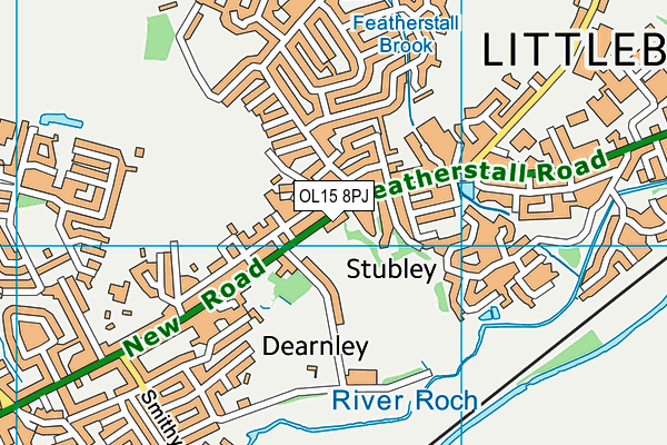 OL15 8PJ map - OS VectorMap District (Ordnance Survey)